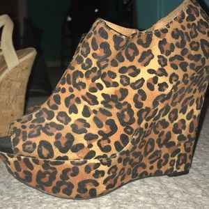 Charlotte Russe Cheetah print wedges
